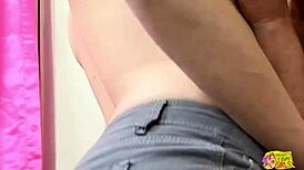 Two brunette girlfriends try dildo for first time