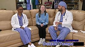 dr tampa roleplays handcuffed humiliation for cash with petite serena morgan