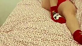 i find my colombian mother-in-law in bed in lingerie and we end up fucking while my girlfriend works.