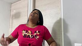 Latina Stepsister Gets Massage From Bodybuilder Stepbrother Leading To Missionary, Riding, And Bent Over Fuck With Orgasm.