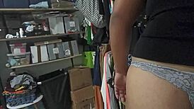 Sexy Stepmom Cleans Bedroom in Thong for Stepson’s Eyes