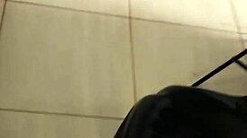 hot student gives a deep blowjob with a sex toy