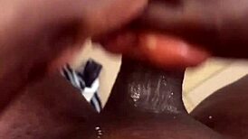 Sneak Peak Of Bbc Toy Penetrating White Pussy!