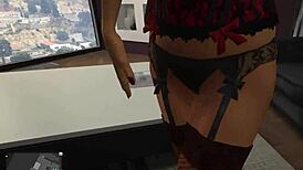 Private dance in gtao turns wild with clothes ripping and striptease