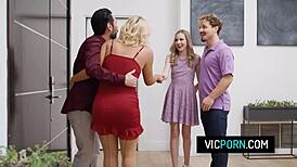 Scarlett Sage And Carlita Ray In Swingers Foursome