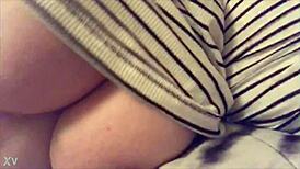 Big Boob Rub Teases Tits