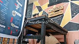 I Fuck Horny Girlfriend in Public Restaurant