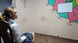 schoolgirl thought she’d learn carpentry but ended up getting nailed hard instead.