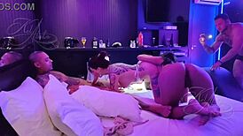 带朋友去汽车旅馆换妻玩通宵