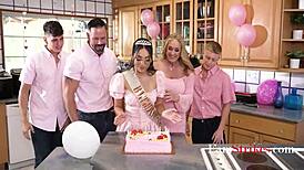 Insane 18th Birthday Orgy with Wendy Raine and Family!