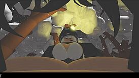 Blonde Girl EXPLORES Snowy Forest In Cartoon Style