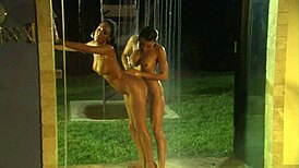 Asian milfs strapon fuck over the rain