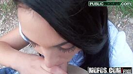 Suzy Fox, Hungarian amateur, trades pussy for cash in public pickup. Her big tits seal the deal.