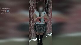 Ripped clothes reveal shaved tight pussy