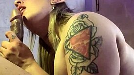 Blonde Slut Deepthroats Big Cock on Halloween