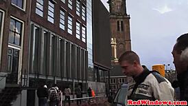 Amsterdam hooker gets covered in jizz