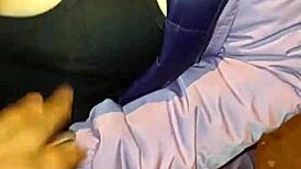 Mature woman with huge ass in red thong accepts street proposals for fun