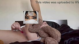 Daddy's Little Sexy Teen Princess Does Fetish Show with Lollipop in Pink Pussy