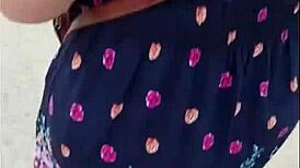 Damn, banging this curvy mature slut on the street! 🔥