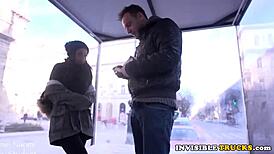 euro amateur rides truck driver in the truck 😏