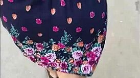 Damn, banging this curvy mature slut on the street! 🔥