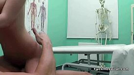 Doctor Spanks and Fucks Busty Blonde Nurse in Hospital Voyeur Scene