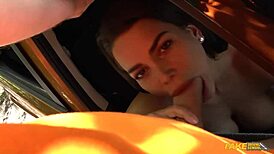 I Love Watching Chloe Lamour's Big Tits Bounce in Car Sex