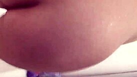 I was spying on my step mom while she was bathing in the shower, admiring her fat ass and chubby body