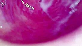 homemade video with camera deep in wet pussy, capturing intense orgasm