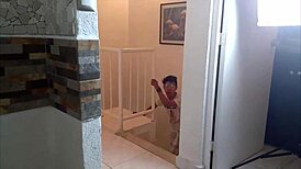 dana barzagli and luna spied on in bath