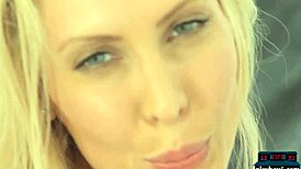 Stunning big boobs blonde milf strips down for an epic dream date