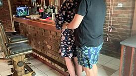 Hot milf engages in upskirt fuck