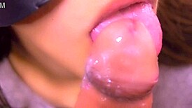 Japanese Amateur Blowjob Ends With Cum In Mouth