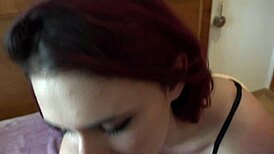 innocent babe teases with her tits before bending over for doggystyle with a monster cock.