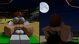 my special beach day with big tits and ass on display