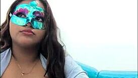 Brunette Student Takes Questionnaire Before Exams, Touching Her Breasts Seductively.