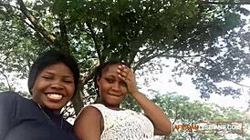 Amateur black girls explore lesbian sex passionately