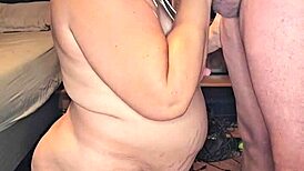 Pregnant MILF sucks big cock