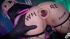 Ksu colt as fuck doll with toys and machine, rough solo