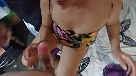 stepsister gives careless blowjob to stepbrother