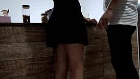 Cheating on hubby at the bar with a stranger's anal fun 😏