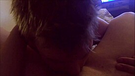 Horny amateur gets her pussy eaten in reverse POV