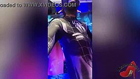 Spiderbabe in a sexy Halloween costume