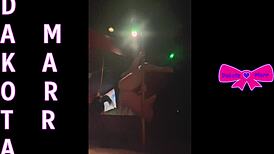 Dakota Marr Teases with Hairy Pussy Pole Dance in Nebraska