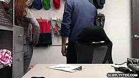 officer wrex bangs teen scarlett and cums on her face