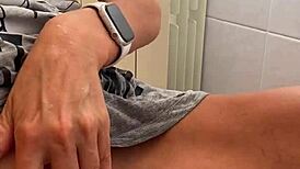 i gently caress my small clitoris in real morning masturbation