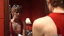 Coach And Players Dominate Journalist In Intense Gangbang