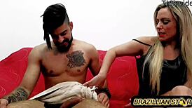 Watch my naughty sister-in-law suck this big cock?