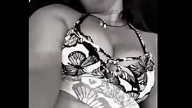 Amber feels intense pleasure squirting for daddy while he's away at work