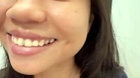 18yo asian teen sucks cock in fitting room and swallows